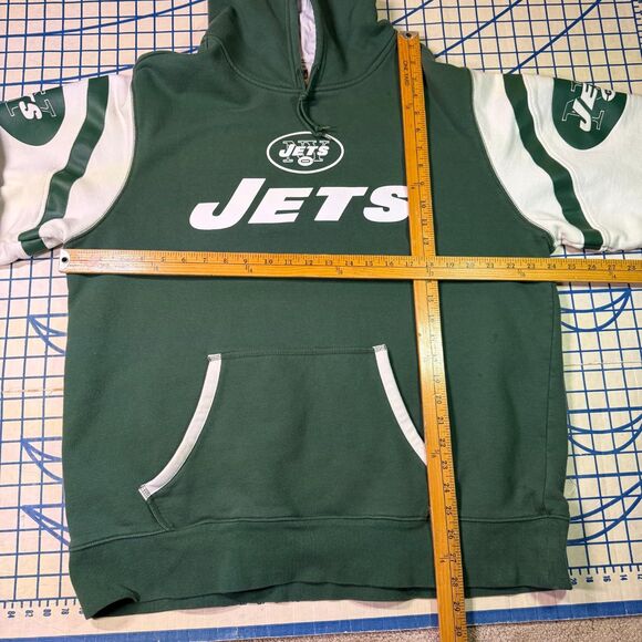 New York Jets Hoodie Green White NFL Pullover Adult Size XL Football Pullover - Picture 10 of 14